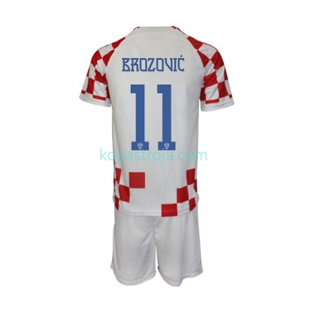 Billiga Fotbollströjor Kroatien Brozovic 11 Barn Hemma tröja WM 2022 Kortärmad